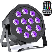 GdjRttk RGBWA UV LED Par Akku, 12 LED Wiederaufladbarer...