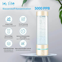 H2 Life Wasserstoff Wassergenerator, professionelle BPA...