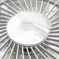 BKZO moderne Smart-LED-Deckenleuchte mit Ventilator, Deckenventilator mit Lampe, Stufenlos Lüftungsgeschwindigkeiten, mühelose Lichtdimmung, 3000-5500 K, Weiß, 60CM