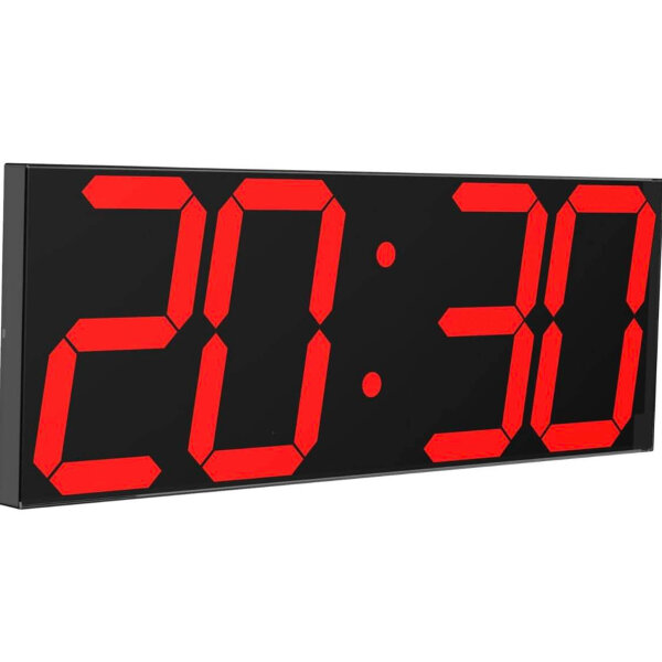 CHKOSDA LED Clock (with slight scratches) Digital Clock Large Wall Clock with 18 Inch LED Display, Countdown Clock with 8 Adjustable Brightness, 16 Alarm Settings, 12/24 Hour Display, Temperature and Calendar Display (Red)