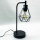 1x EDISHINE table lamp touch dimmable industrial, bedside lamp with 2 USB ports, diamond-shaped lampshade, E27 industrial vintage desk lamp for living room, office, black