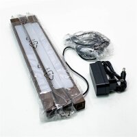 EDISHINE Floor Lamp with Shelves, Dimmable 4 Layer Wooden Living Room Lamp, 360° Rotating Rods, 3 Color Temperatures, Corner Floor Lamps, Vintage Home Decor