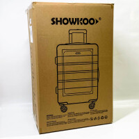 SHOWKOO Koffer Groß Hartschale Leicht Reisekoffer, 76 x 54 x 31, 5 KG, ABS+PC Erweiterbar Haltbar Trolley Handgepäck Große Kapazität mit 4 Rollen und TSA Schloss, XL -Armeegrün