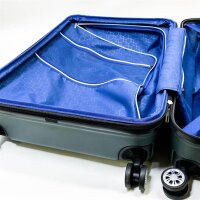 SHOWKOO Koffer Groß Hartschale Leicht Reisekoffer 76 x 54 x 31 5 KG ABS+PC Erweiterbar Haltbar Trolley Handgepäck Große Kapazität 4 Rollen TSA Schloss XL Armeegrün