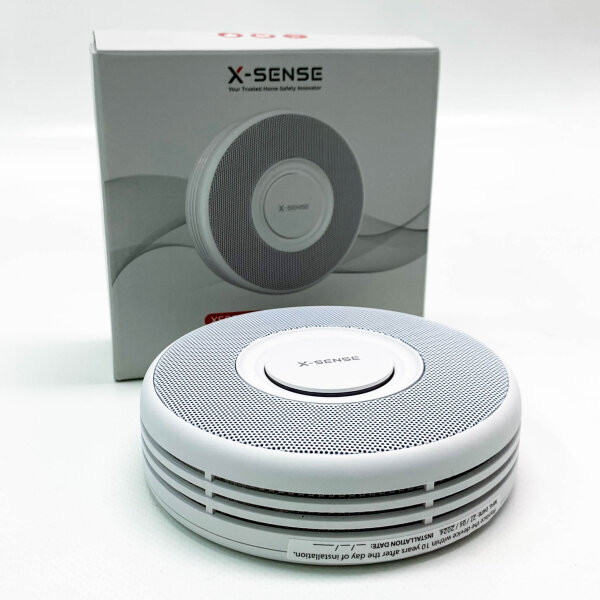 X-Sense Smarter Rauchmelder WLAN mit Sprachausgabe und 17 Standorten, Feuermelder, Rauchmelder vernetzt, 33 mm, SBS50 Basisstation erforderlich, XS0B-MR, 1 Stück