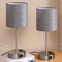 EDISHINE LED bedside lamp touch dimmable set of 2, modern...