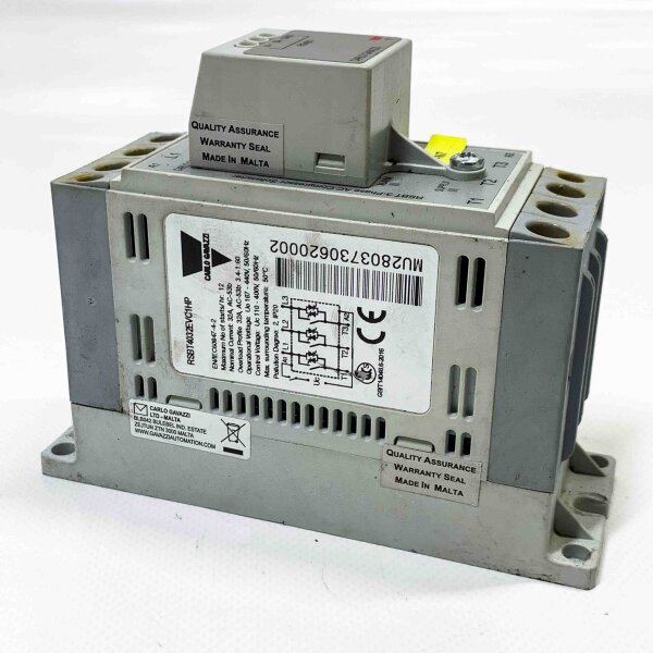 CARLO GAVAZZI RSBT4032EVC1HP, EN/1EC60947-4-2 32A, hr: 12, AC-53b, 400V, 50/60Hz Softstarter