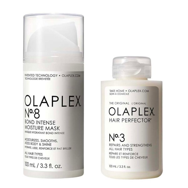 Olaplex No. 3 Hair Perfector, 100 ml and No.8 Bond Intense Moisturizing Mask, 100 ml