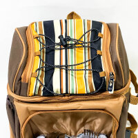 Hap Tim Picknick-Rucksack-Kühler für 2 Personen mit isolierter auslaufsicherer Kühltasche, Weinhalter, Fleece-Decke, Besteck-Set, perfekt für Strand, Tagesreisen, Wandern, Camping,(EU-36083)