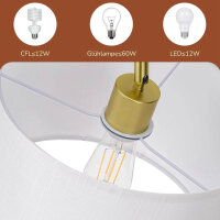 EDISHINE Minimalistische Stehlampe mit beigem...