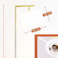 EDISHINE Minimalistische Stehlampe mit beigem Leinenschirm, inklusive Glühbirne, verstellbarer Lampenschirm, E27-Fassung, 160 cm goldene Bogenlampe für Schlafzimmer, Wohnzimmer, DHLFL04J2