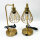 EDISHINE Tischlampe Touch Dimmbar Industrial 2er Set, Nachttischlampe mit 2 USB-Anschlüssen, Tropfenförmiger-Lampenschirm, E27 Industrielle Vintage Schreibtischlampe für Wohnzimmer, Büro, Gold, DHLTL04B