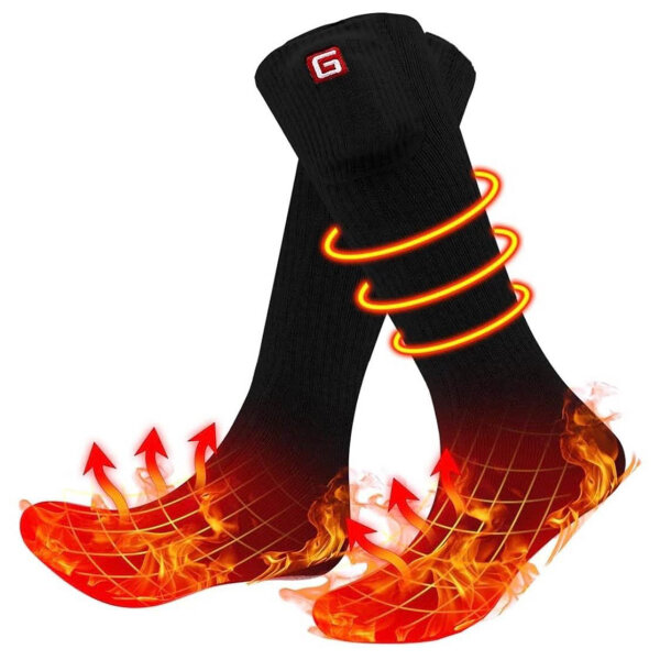 Svpro Heated socks for men and women, battery rechargeable electric socks, foot warmer, heated socks with 3 heat settings, thermal socks heater for camping, skiing, fishing, hunting