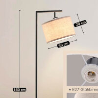 EDISHINE Stehlampe Wohnzimmer 160cm, Bogenlampe Modern...