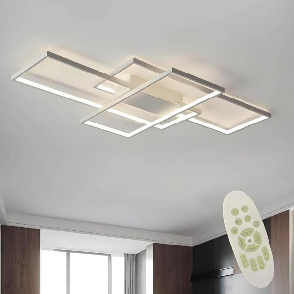 Diossad Dimmbar Deckenleuchte (ohne OVP) LED Mit Fernbedienung,Rechteckig Leuchten Deckenlampe Mit Memory Funktion,2700K-6500K Warm Natur Kalt Weiß Deckenpanel Für Schlafzimmer Wohnzimmer Küche Schmücken