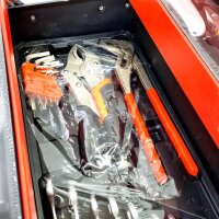 Tool box 85 pieces, chrome vanadium. Complete tool case. Portable DIY kit. Manual home repair parts kit. CRV waterproof.