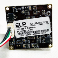 ELP 4K Autofocus Ultra HD USB Camera Module with No-Distortion Lens, IMX415 Sensor Webcam Built-in Microphone Support 3840x2160@ 30fps, UVC Compliant 4K Web Cameras Support Most OS USB4K02AF-V100