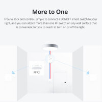 SONOFF T2EU3C-RF Druckknopf 86 Typ Wandplatte Sticky 433MHz Wireless RF-Fernbedienung, Zweiwege-Steuerung, keine Verkabelung erforderlich, Batterie erforderlich (not included), 3 Gang