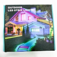 LETIANPAI Outdoor LED String Lights 18m Waterproof IP68 with App and Remote Control Music Sync Outdoor RGB LED String Lights with Adhesive Backing for