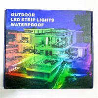 LETIANPAI Outdoor LED String Lights 60m Waterproof IP68 with App and Remote Control Music Sync Outdoor RGB LED String Lights with Adhesive Backing