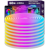 LETIANPAI 60 m Neon-Lichterkette, flexible...