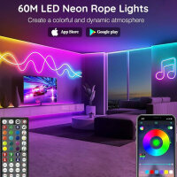 LETIANPAI 60 m Neon-Lichterkette, flexible...