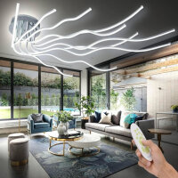 SHIANDAR Led Deckenleuchte Dimmbar,L140cm Wohnzimmerlampe...