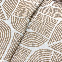 Swave Sofaüberwurf 290 x 190 cm Beige/Braun luxuriös 100 % Baumwolle XXL Mehrzweckdecke Bettdecke Sofabezug mit Fransen