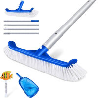 HEVOL pool cleaning set, 3 pieces pool brush with...