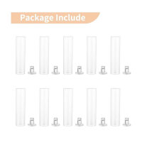 NUPTIO Glass Cylinder Candle Holder Glass - 10 Pieces Cone Candle Holder Stick Candle Pack for Candles, Clear Glass Hurricane Shade Modern Wedding Christmas Table Dinner Fireplace