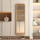 LVSOMT Standing mirror, full-length mirror made of wood, 160 x 46 cm, wall mirror, large, full-length mirror, wooden frame, wooden mirror, rectangular, modern mirror, standing for bedroom, changing room, hallway, wood