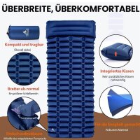 HIKENTURE Sleeping Mat A1 Camping Ultralight with Pump Bag - 71cm Wide - Inflatable Sleeping Mat with Small Pack Size - Outdoor Sleeping Mat