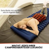 HIKENTURE Sleeping Mat A1 Camping Ultralight with Pump Bag - 71cm Wide - Inflatable Sleeping Mat with Small Pack Size - Outdoor Sleeping Mat