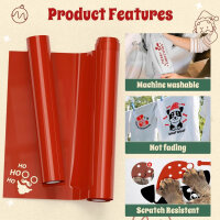 Hisiu HTV-6 Heat Transfer Vinyl, Red Film, 12 inch x 8 ft