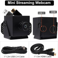 Svpro 4K Webcam HDMI USB Dual Output für Computer/Monitor/Projektor/TV,Weitwinkel USB Kamera Verzerrungsfreie Streaming Webcam H.264 USB Sicherheitskamera