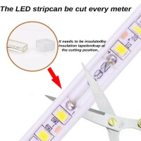 pcning 220 V LED-Streifen IP67, 20 Meter, 5730, 120 LEDs/m, Weiß 4000 K, 20 m, wasserdichter Streifen für den Außen- und Innenbereich (Weiß, 20)