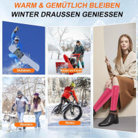 Svpro Wiederaufladbare Elektrische Heizsocken Batteriebetriebene Bequeme Thermosocken, Kälteschutz Thermische Socken Sport Outdoor Camping Wandern Warme Winter Socken Für Männer Frauen (Rosa)