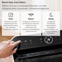 Bosch Cool 4000 mobile air conditioner (drain hose is missing, has signs of wear) - 3-in-1: air conditioner, dehumidifier, fan - 2.6 kW for rooms up to 35m² - With auto mode, silent mode & sleep mode