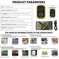 Jadeshay GC01 Geigerzähler, Nuklearstrahlungsdetektor, persönliches Dosimeter, Röntgenradioaktivitätstester mit LCD-Display