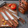 D.Perlla knife block | Knife set | (1 knife is missing, so 15 pieces.) Knife with wooden handle | Stainless steel chefs knife set with wooden block | Professional kitchen knife with sharpening steel