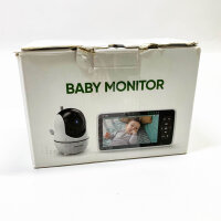 Baby monitor bonoch video baby monitor with camera and audio, baby camera monitor without WiFi, 720P 5 inch HD display, night vision, 22 hour battery, 300 m range, 4x zoom, 2-way audio, temperature, Lullaby, senior pet