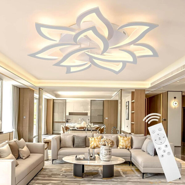 Tetipa LED ceiling light dimmable, 80W-160W living room lamp with remote control and APP, bedroom ceiling lamp modern ceiling lighting ceiling lighting chandelier dimming lamp ceiling