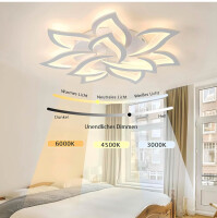 Tetipa LED ceiling light dimmable, 80W-160W living room lamp with remote control and APP, bedroom ceiling lamp modern ceiling lighting ceiling lighting chandelier dimming lamp ceiling