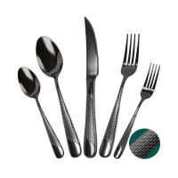 Xideman® cutlery set for 6 people, black modern...