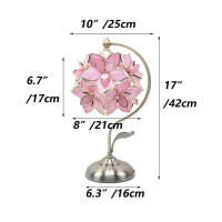 BIEYE L30747 Cherry Blossom Tiffany Style Stained Glass Ceiling Light with 21cm Wide Lampshade (Light Blue)