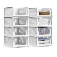 ZPONEED 8 Stück Faltbaren Kleiderschrank Organizer,...