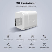 SONOFF Micro MINI Smart Waln USB Adapter 5V, Smarte Stecker Adapter für Typ A USB Geräte, Kein Hub erforderlich, Kompatibel mit Alexa/Google Home, APP Fernbedienung, Sprachsteuerung, Timerfunktion