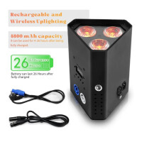 UKing 54W LED Par Rechargeable, RGBWA+UV Party Light...