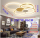 Lxysy Modern LED ceiling light (item has scratches, mounting screws are missing) dimmable, living room lamp, dimmable, ceiling lamp, bedroom, living room lamp, LED, living room ceiling light, lamps for bedroom (golden, L100 x W86 x H10 cm).