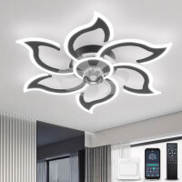 YOLEDY Smart Ceiling Lamp with Fan Quiet with Remote...